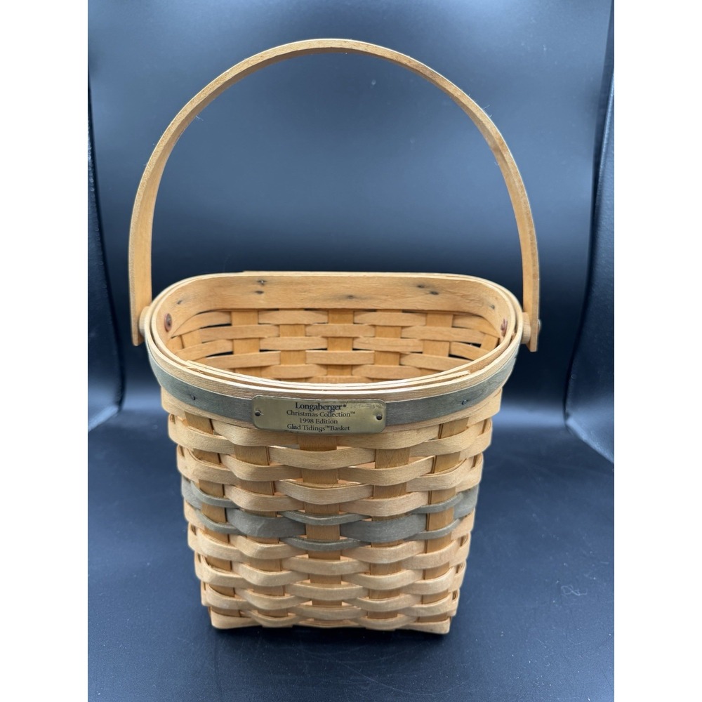🎄 Longaberger 1998 Christmas Collection Glad Tidings Basket 🎁